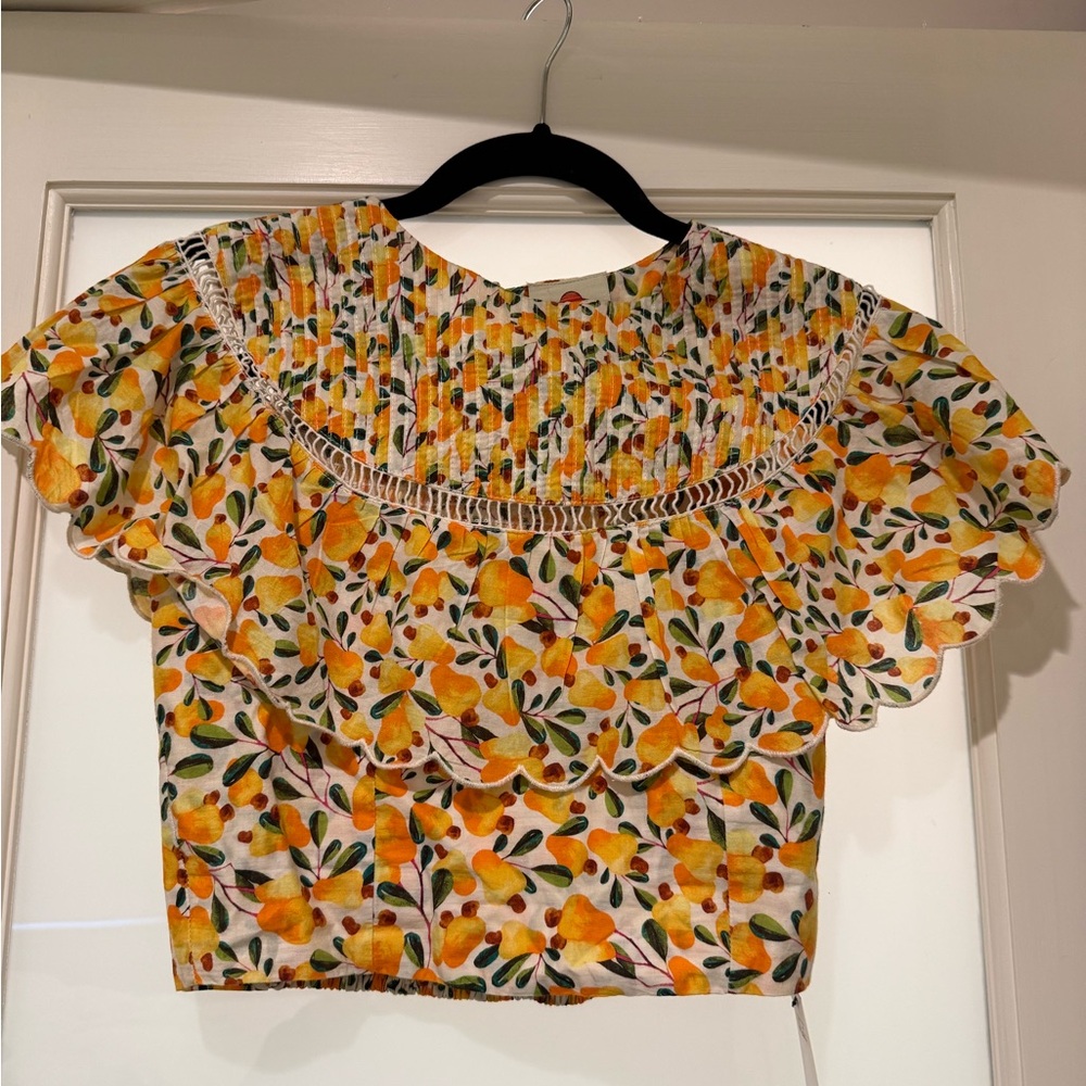 FARM Rio Citrus Blossom Ruffle Blouse - Picture 3 of 6